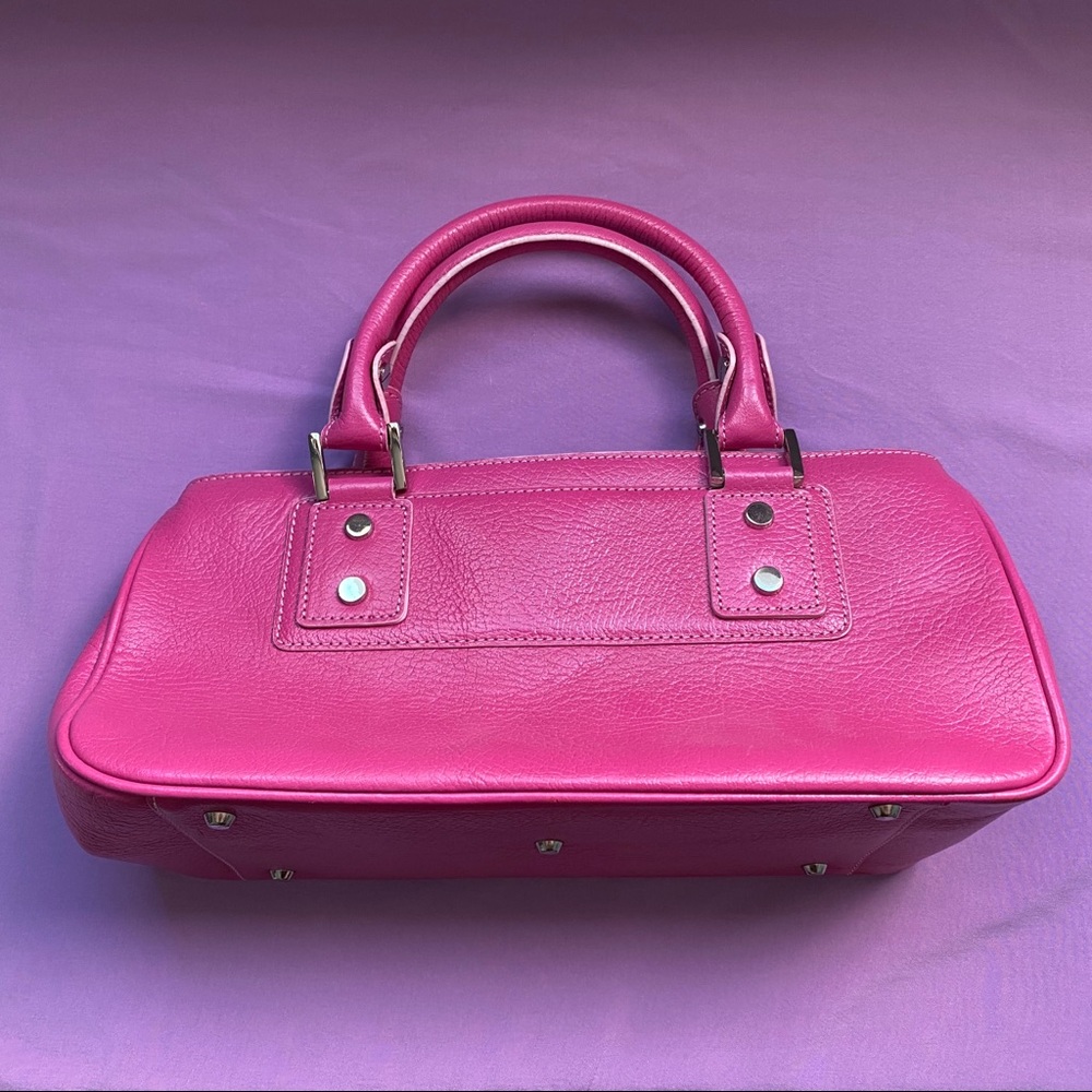 Nordstrom hot pink leather baugette bag